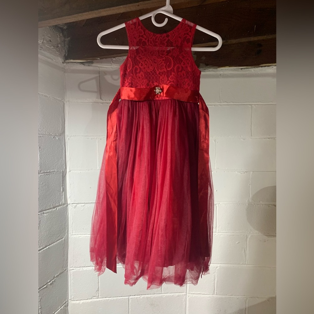 Red burgundy dress